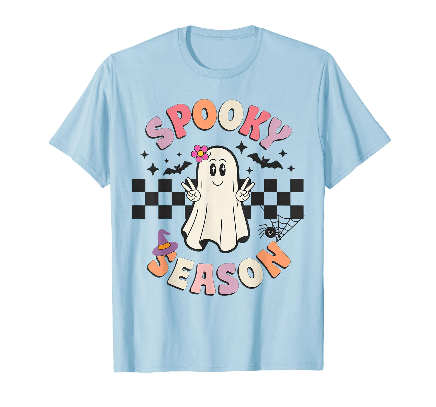 Spooky Season Retro Happy Halloween Ghost T-Shirt