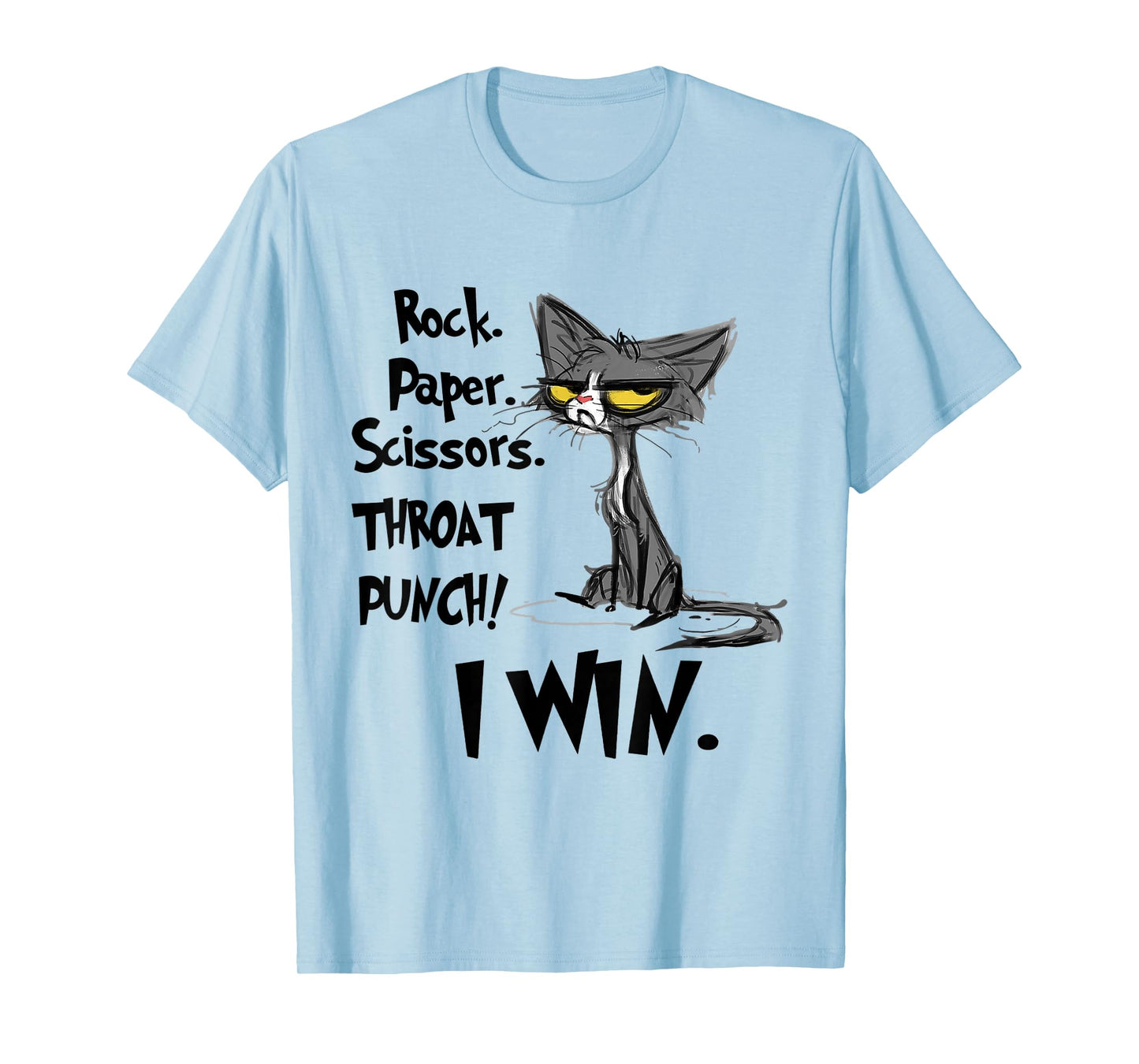 Rock Paper Scissors Throat Punch I Win T-Shirt