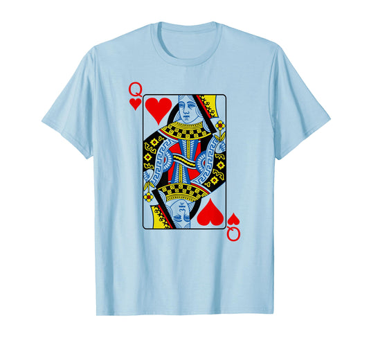 Queen Of Hearts Playing Cards Poker T-Shirt
