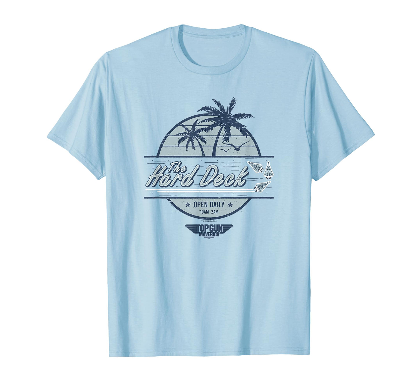 Top Gun: Maverick The Hard Deck Palm Trees Logo T-Shirt Small