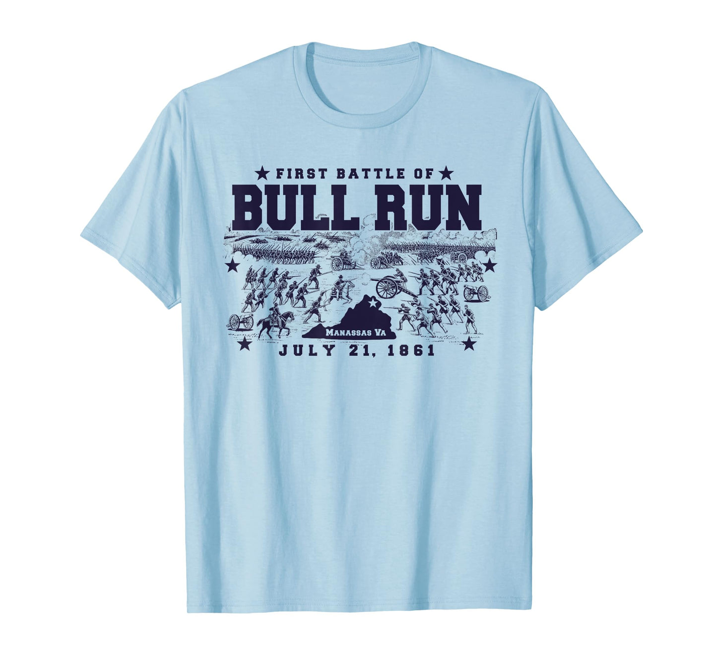 Civil War History The Battle Of Bull Run Manassas VA 1864 T-Shirt