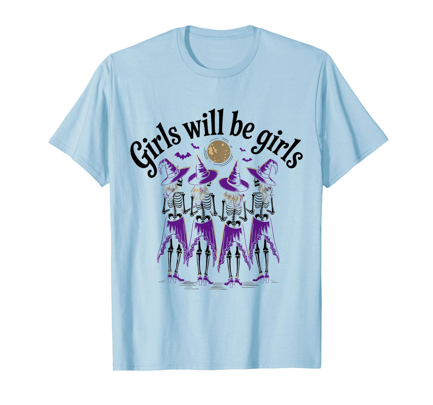 Spooky Season Girls Will Be Girls Witch Vintage Halloween T-Shirt