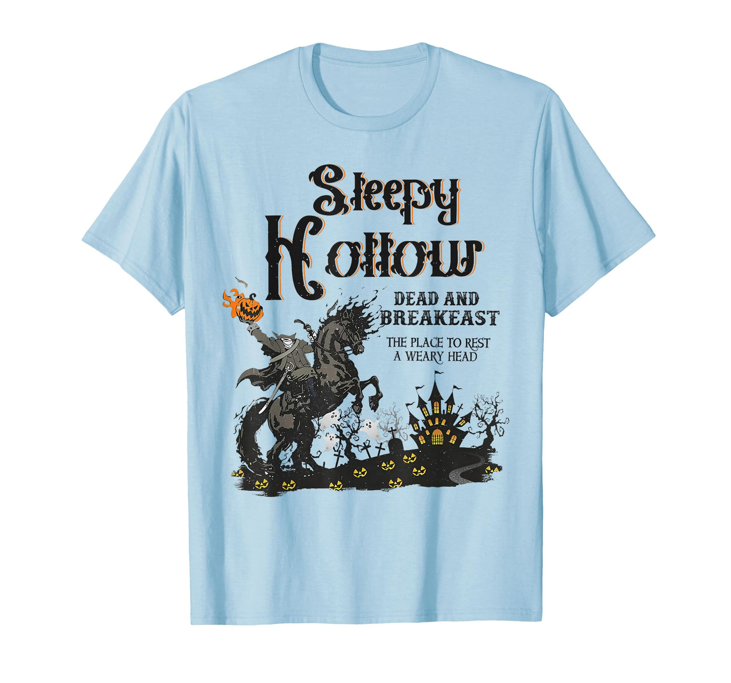 Headless Horseman Pumpkin Face Happy Halloween Sleepy Hollow T-Shirt