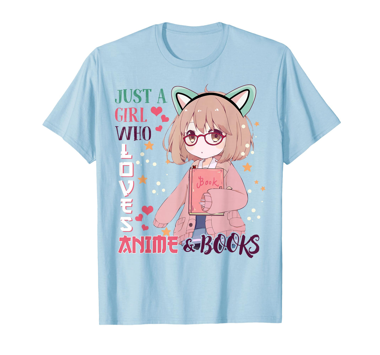 Girl Who Love Anime Books-Shirt Kids Teen Youth Toddler Cute T-Shirt