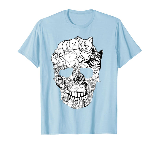 Cat Skull - Kitty Skeleton Halloween Costume Skull Cat T-Shirt