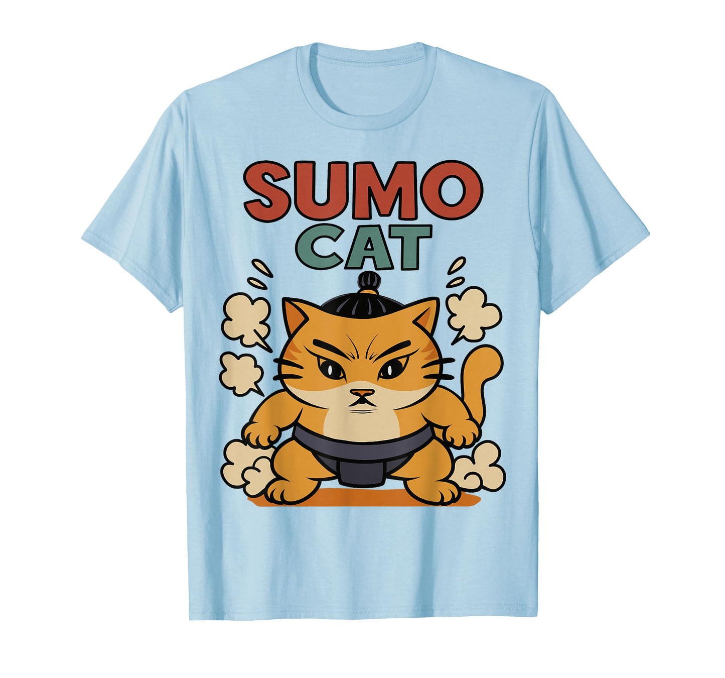 Funny Sumo Cat Design T-Shirt