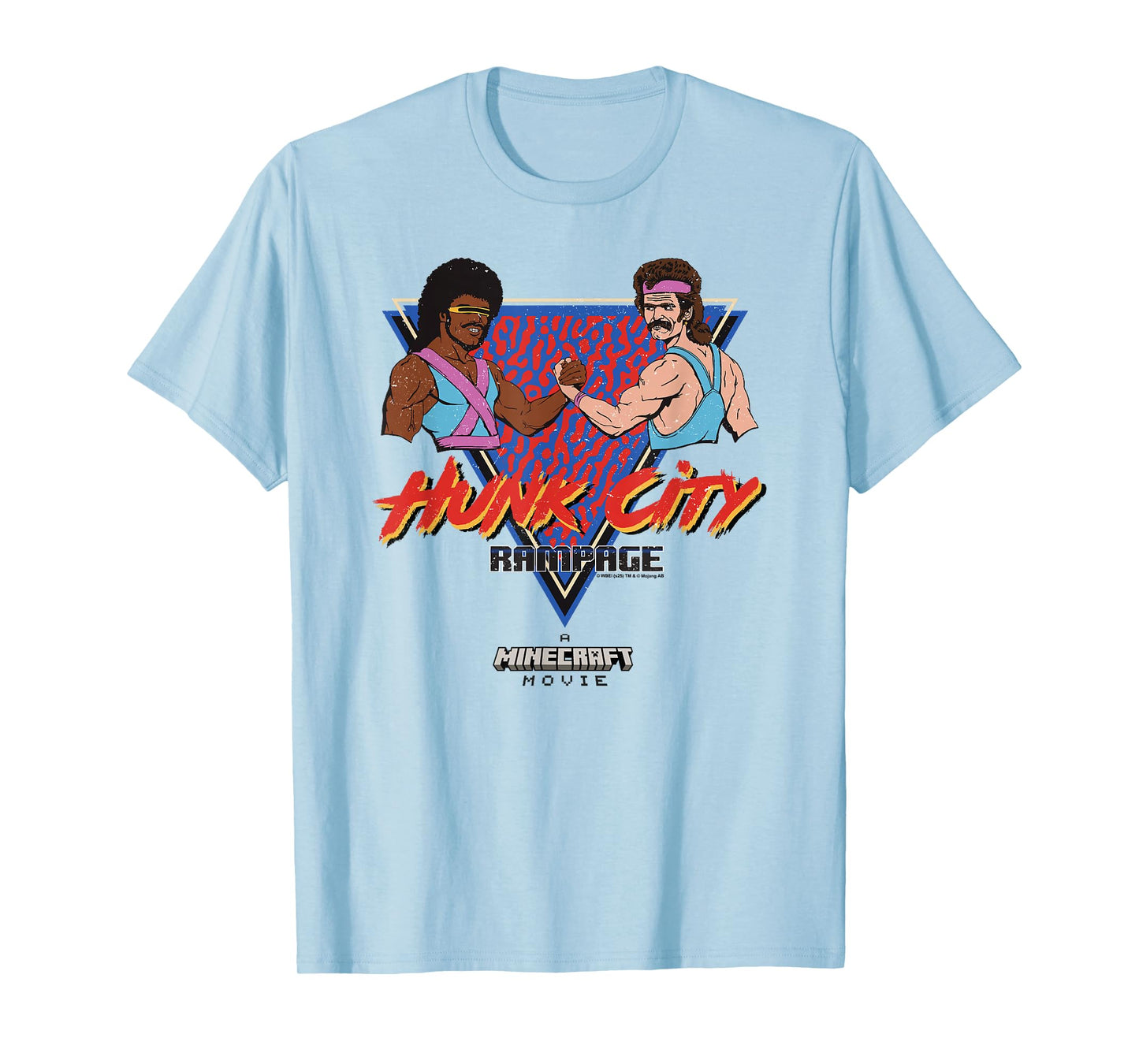 A Minecraft Movie Hunk City Rampage Colorful 90's Logo T-Shirt