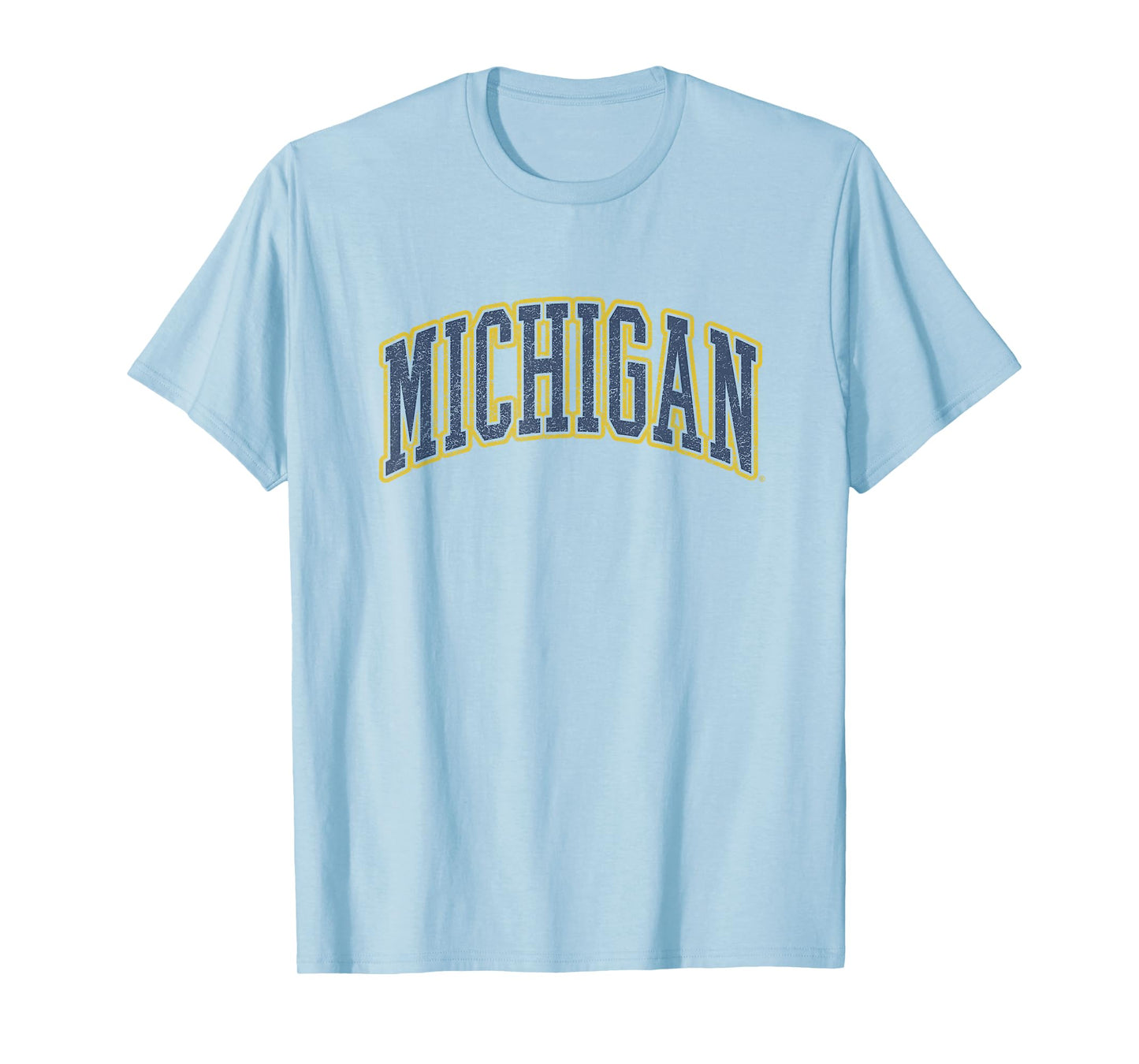 University of Michigan Wolverines U of M Distressed School T-Shirt