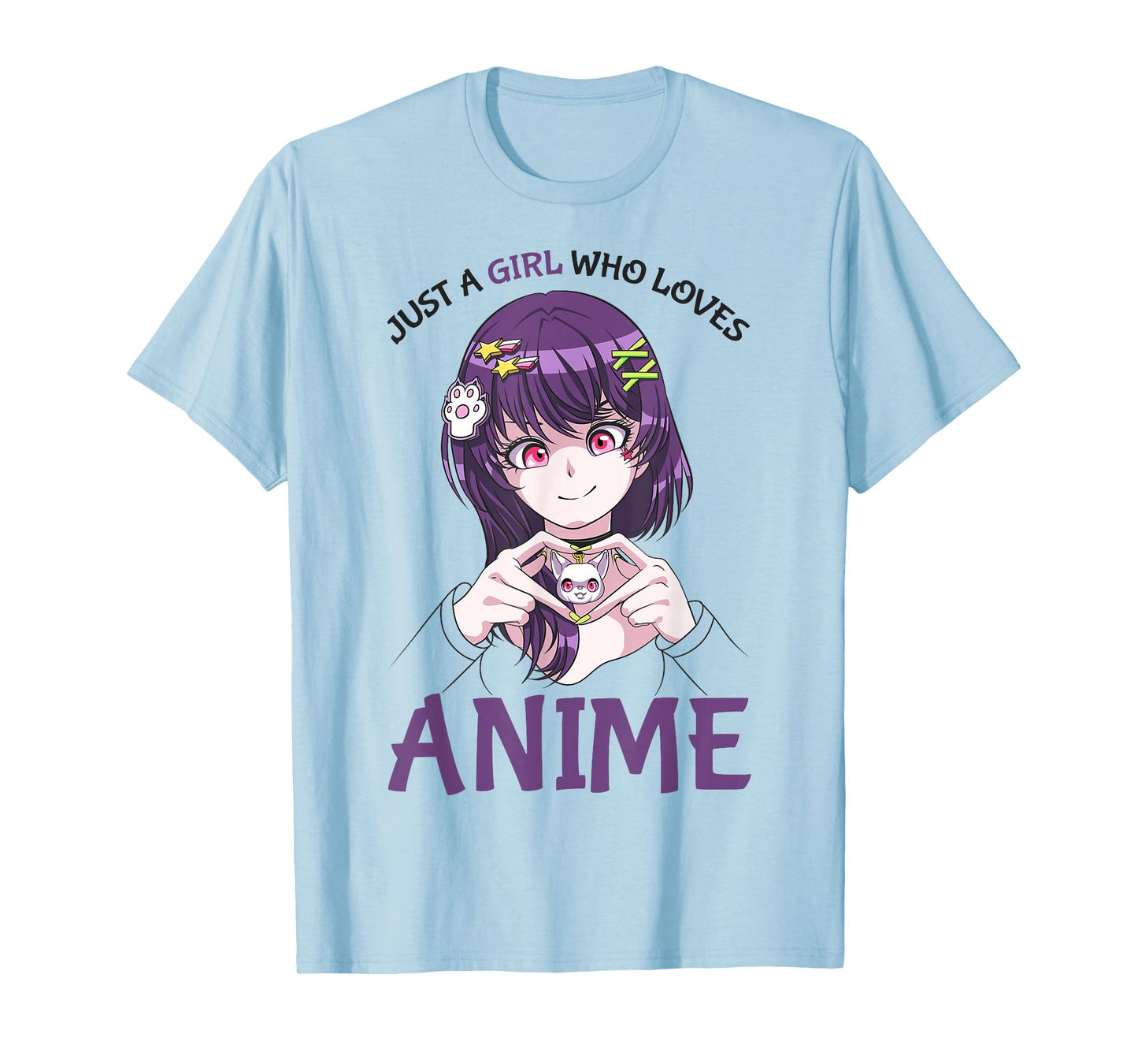 Just A Girl Who Loves Anime Teenage Girls Merch Stuff T-Shirt