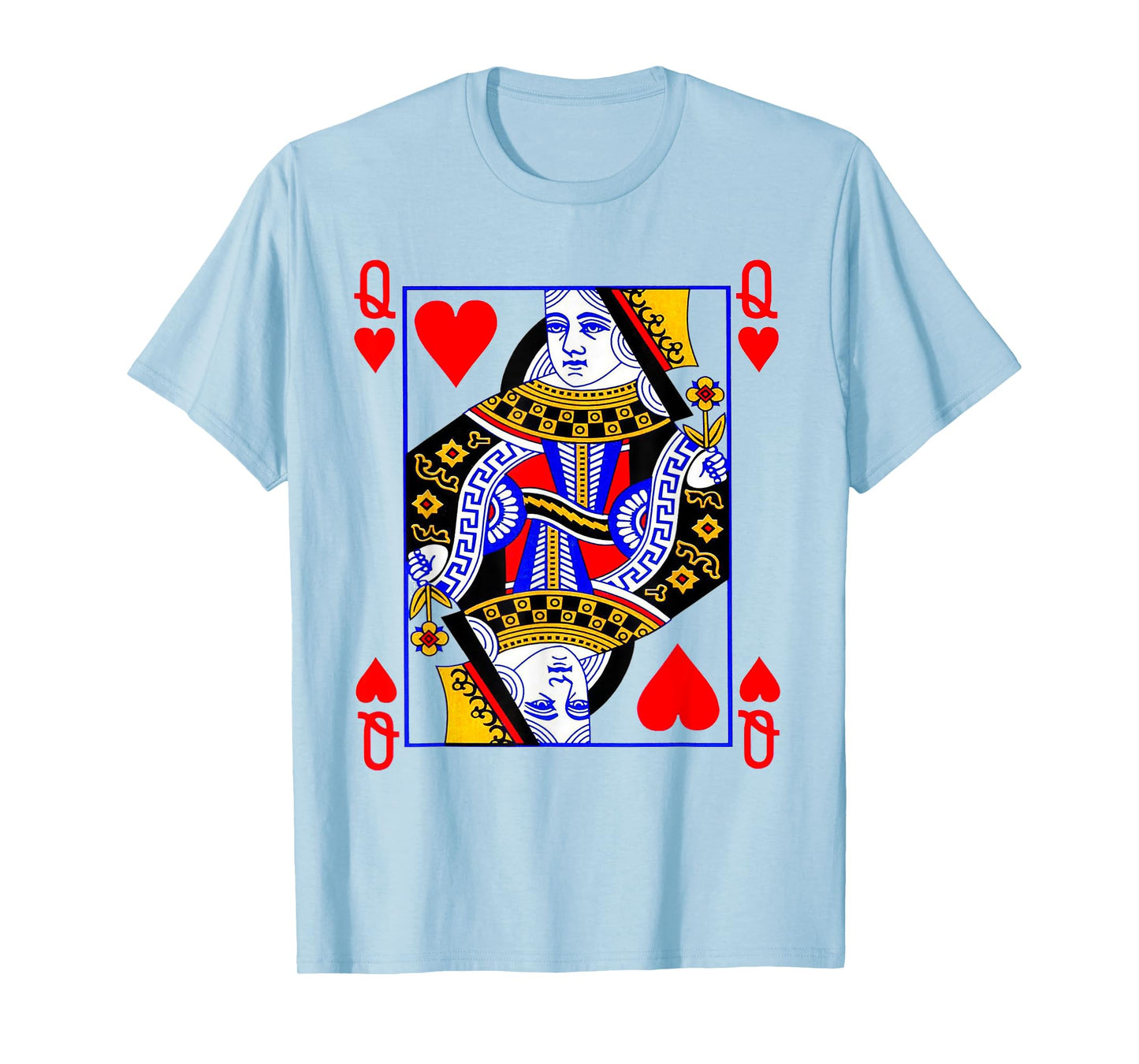 Queen of Hearts Playing Card Poker Card Costume Tee Shirt