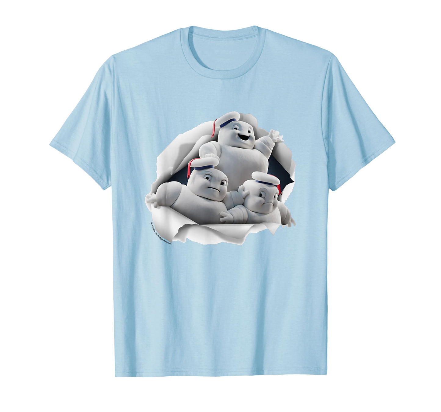 Ghostbusters Mini Pufts Breaking Through Chest Big Poster T-Shirt