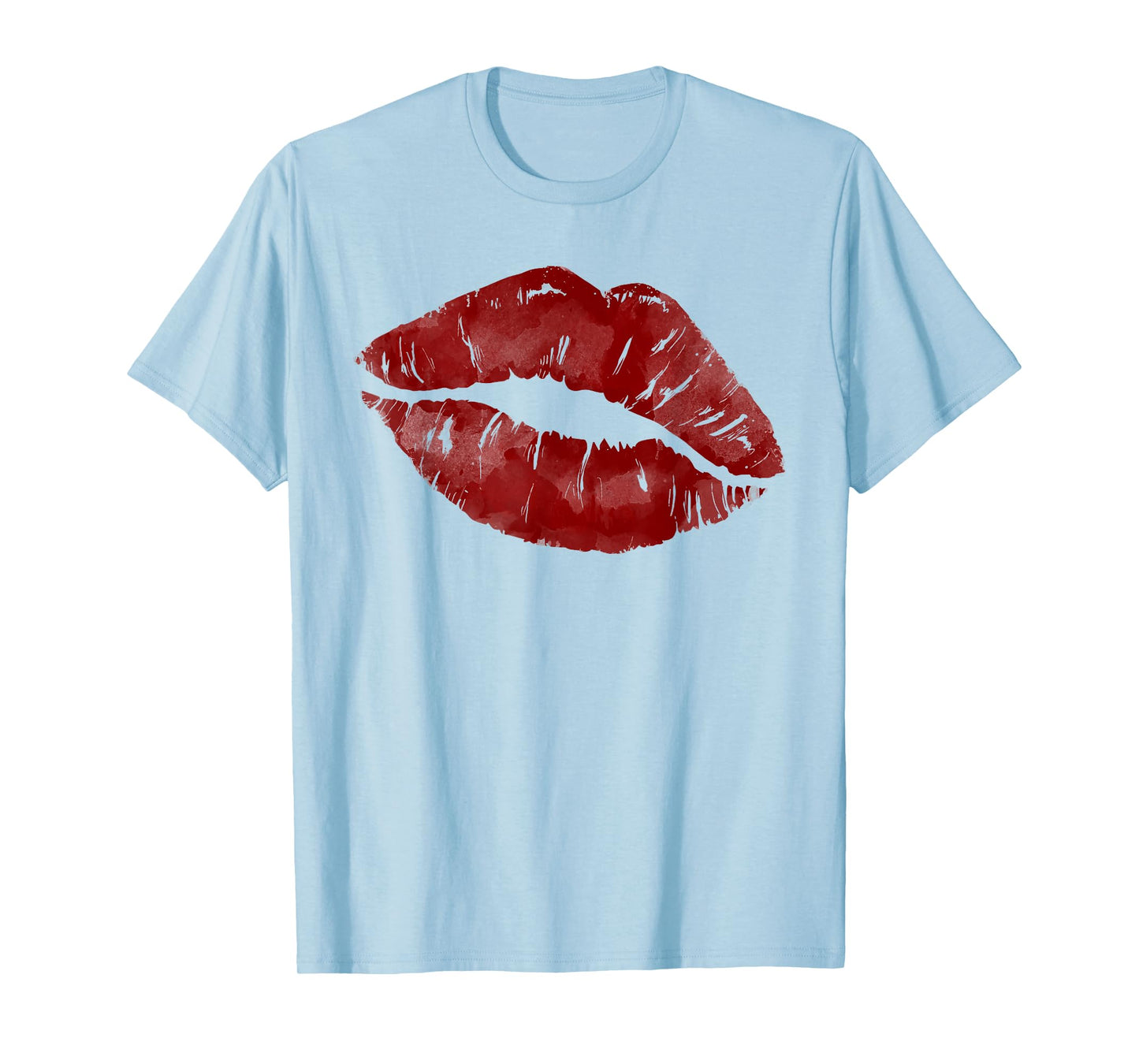 Sexy Red Hot Moist Lips Print Lipstick Kiss Me Clip Art T-Shirt