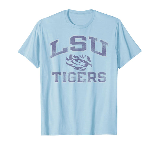 LSU Tigers Vintage Worn Gray Officially Licensed T-Shirt