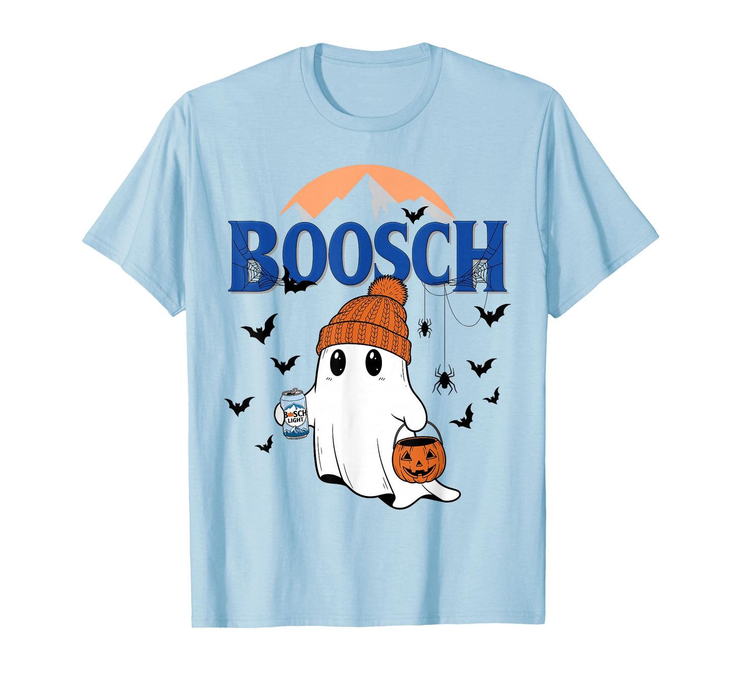 Funny Boo Ghost Halloween Beer Drinking Spooky Season Men T-Shirt