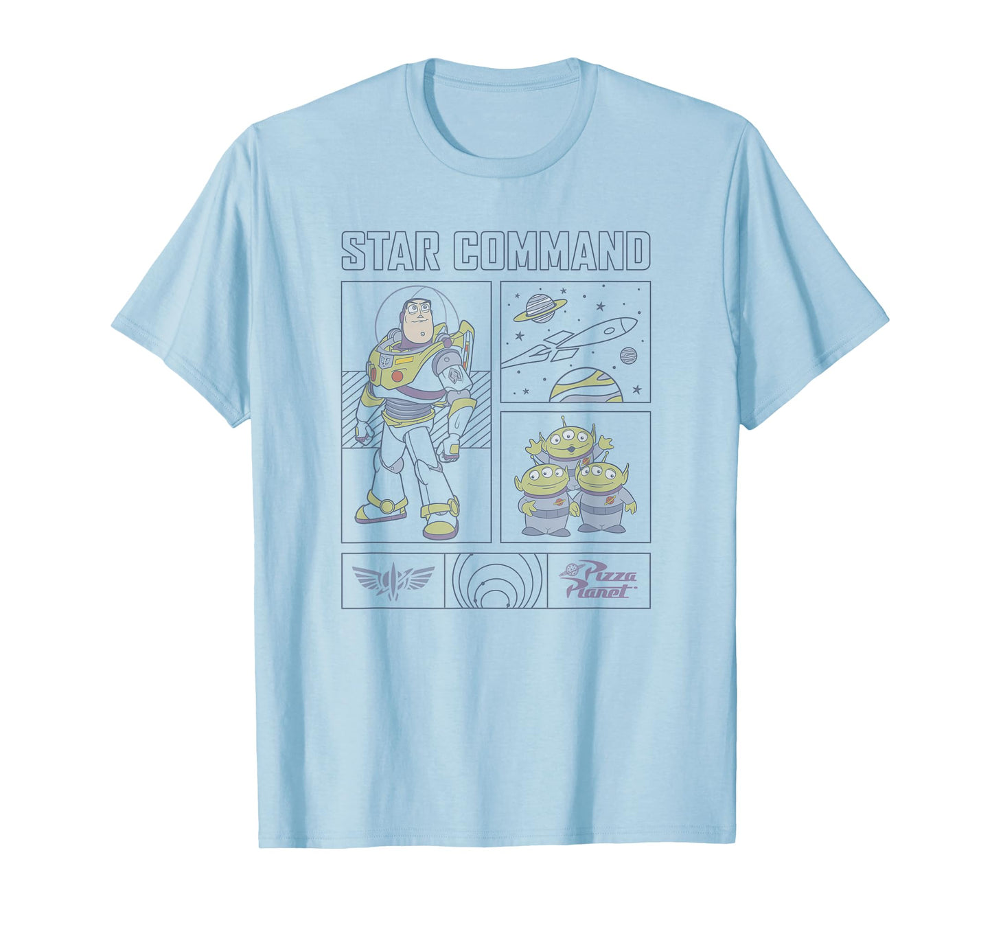 Disney Pixar Toy Story Buzz Lightyear Star Command Comic T-Shirt