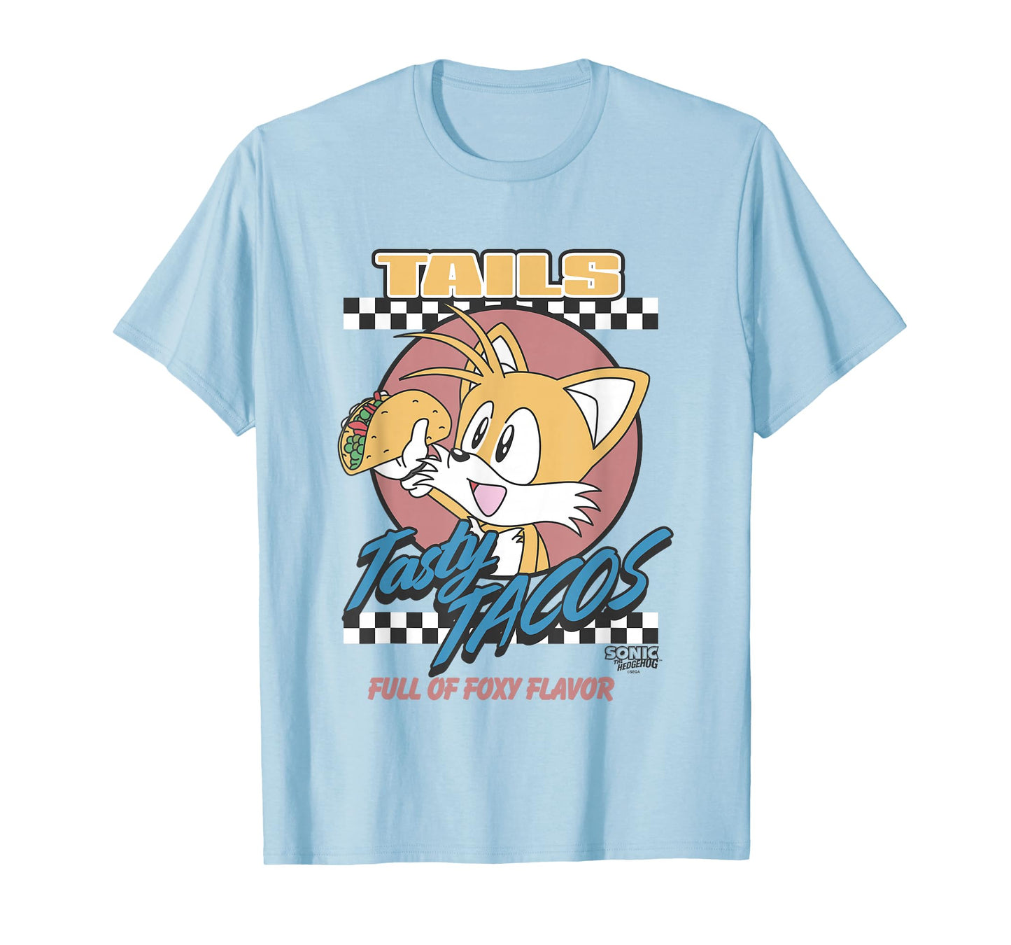 Sonic The Hedgehog Tails Tasty Tacos Foxy Flavor Vintage T-Shirt