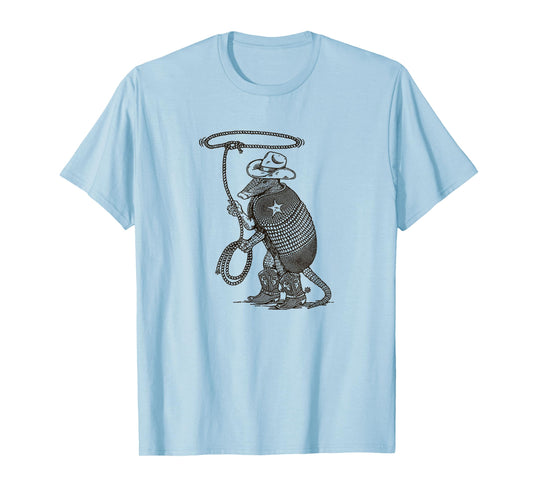 Vintage Cowboy Armadillo Western Funny Pet Desert T-Shirt