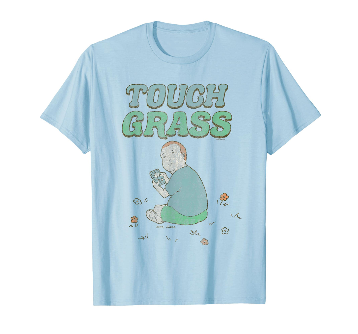 King of the Hill Bobby Touch Grass Gamer Funny Cartoon T-Shirt