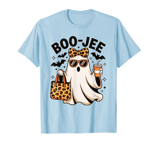 Boo JEE Ghost Leopard Halloween for Men and Women T-Shirt