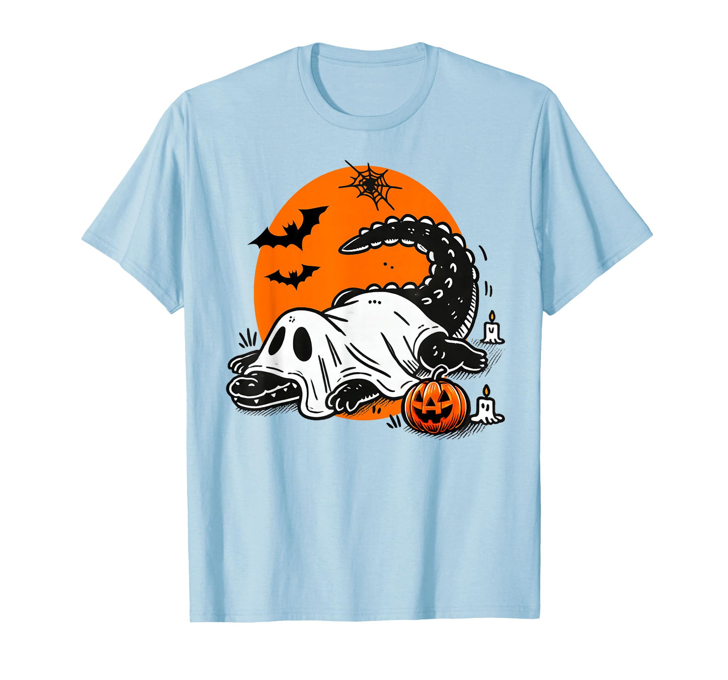 Funny Crocodile Ghost Costume Spooky Halloween Alligator T-Shirt