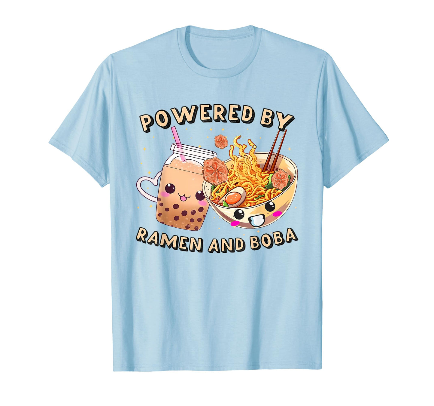 Boba Bubble Tea And Ramen For Teen Girls Japanese Food Anime T-Shirt