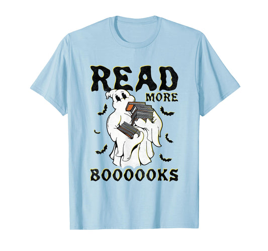 Read More Boooooks, Halloween Book Reading Ghost T-Shirt