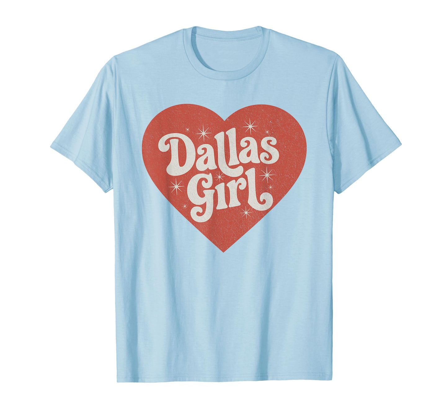 Retro Dallas Heart Girl Throwback Dallas Girls T-Shirt