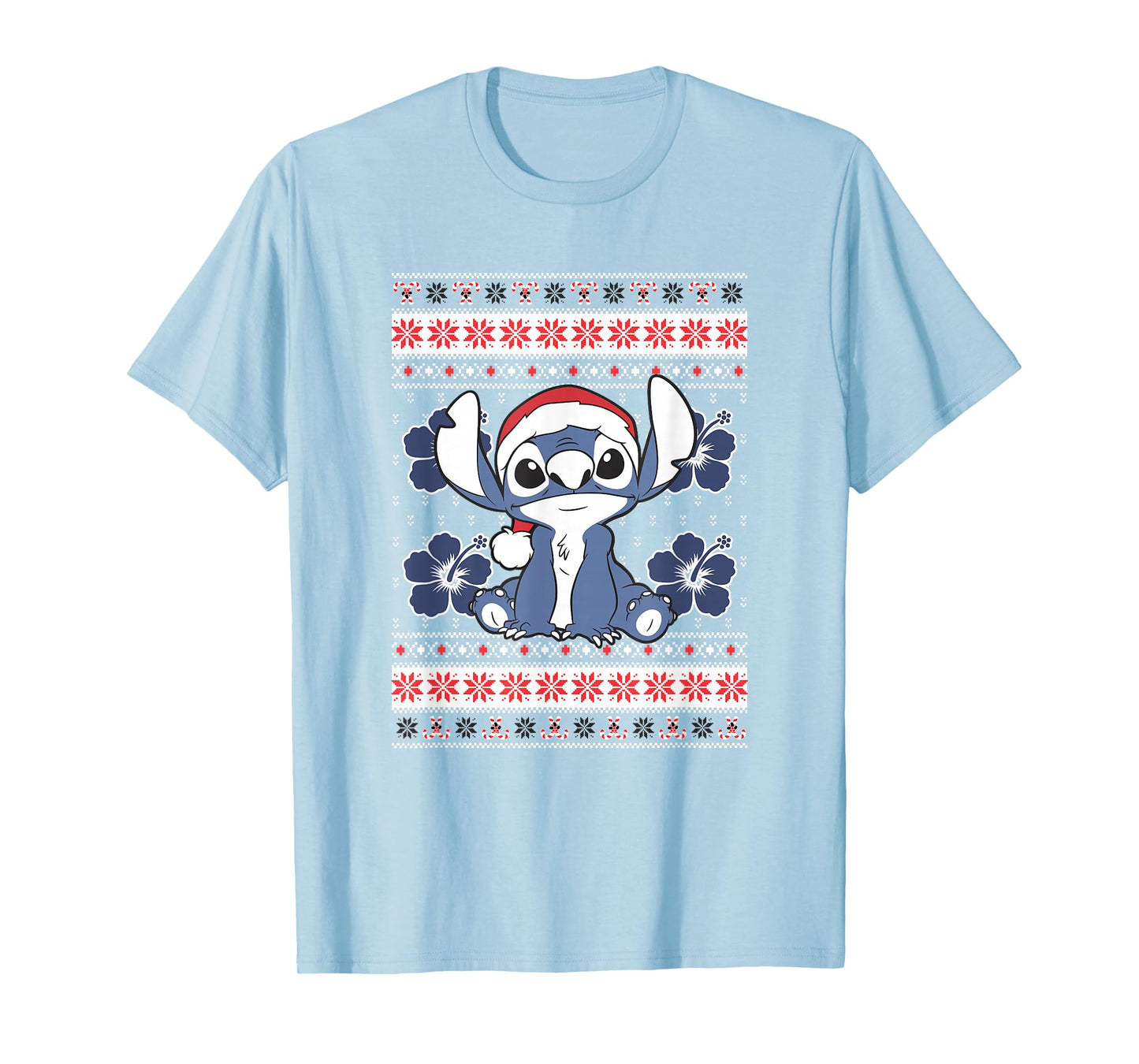 Disney Lilo & Stitch Christmas Cute Tropical Ugly Sweater T-Shirt