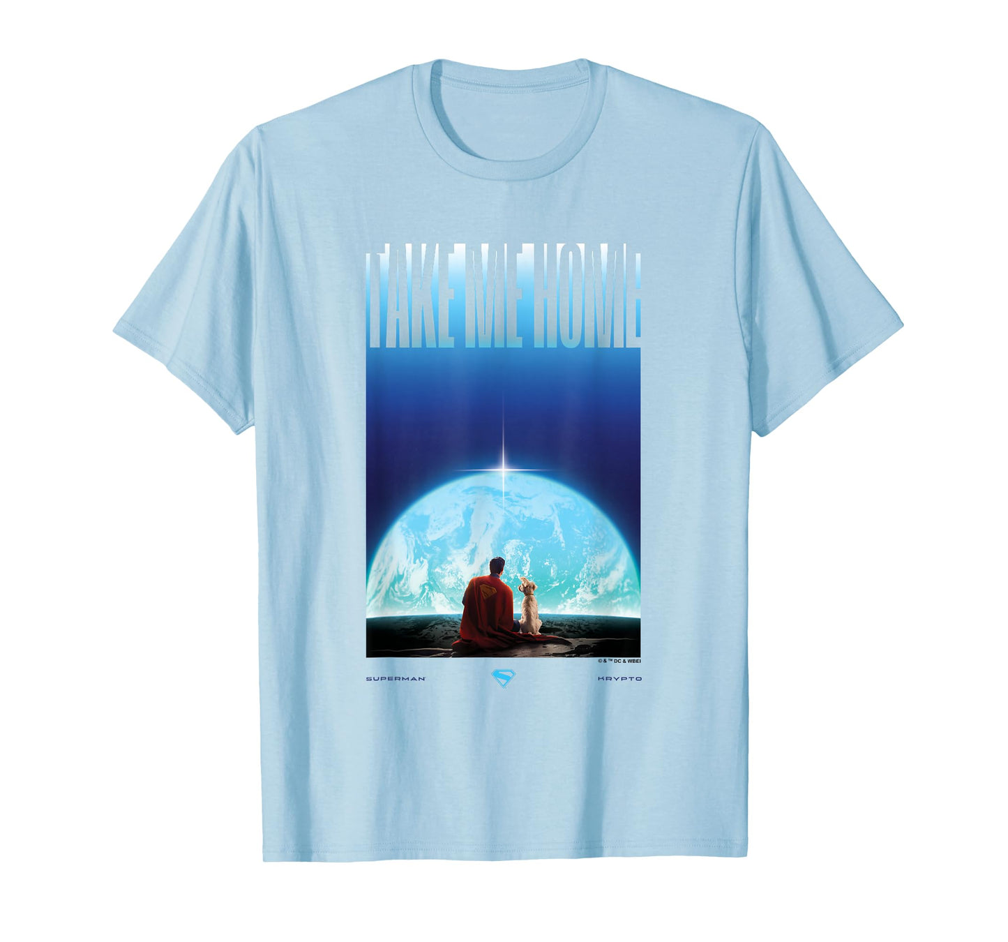 Superman (2025 Movie) Superman Krypto Earth Vertical T-Shirt