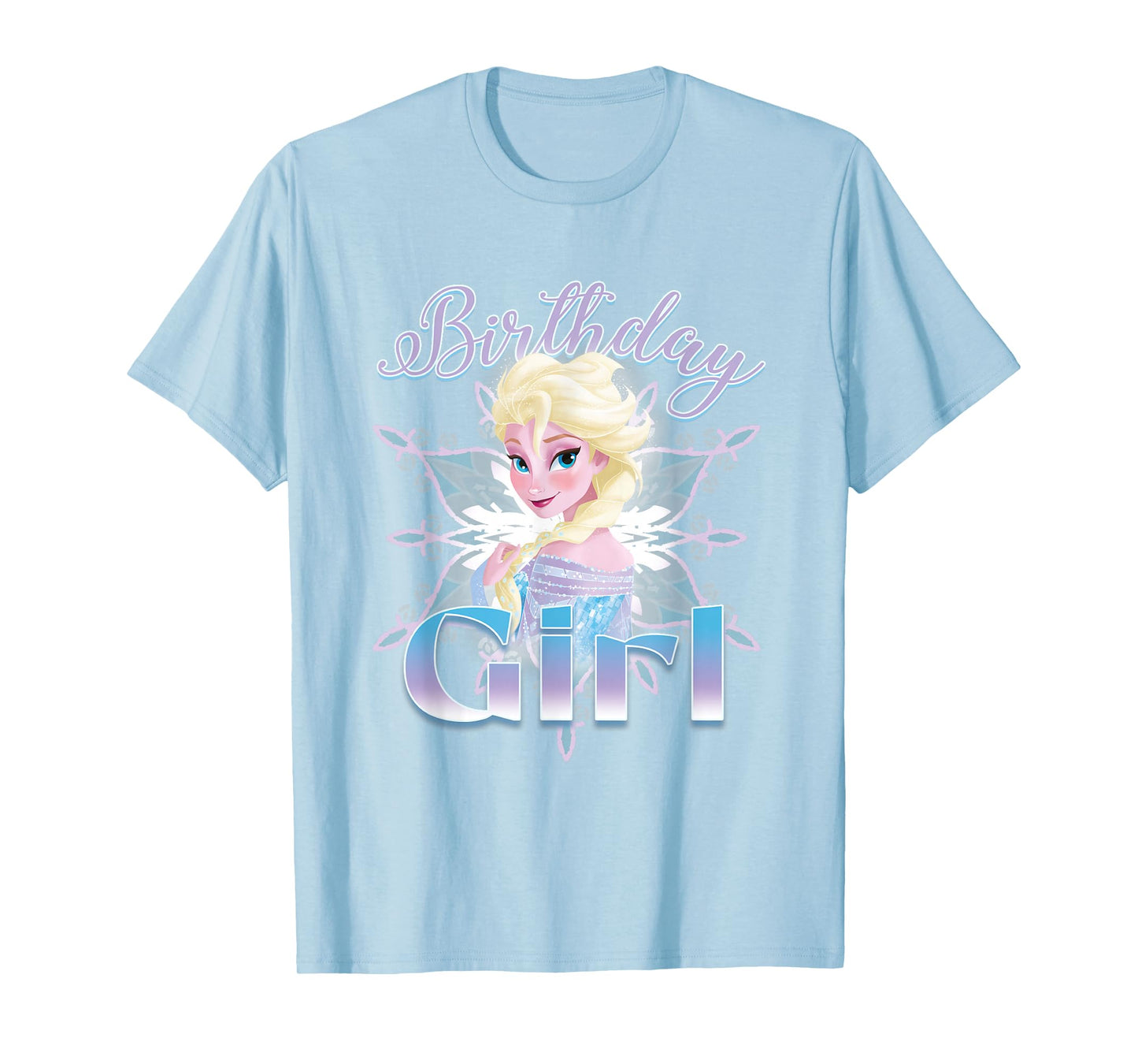 Disney Frozen Princess Elsa Birthday Girl Big Chest Logo T-Shirt
