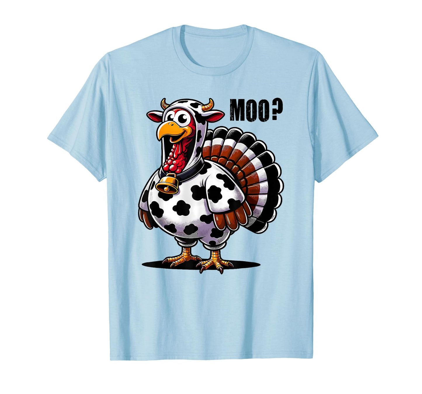 Turkey Moo Cow Costume Funny Thanksgiving T-Shirt