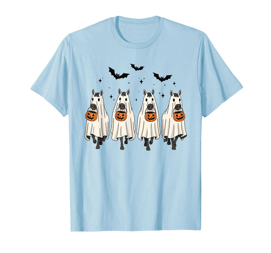 Funny Ghost Horses Halloween Cowboy Spooky Horse T-Shirt