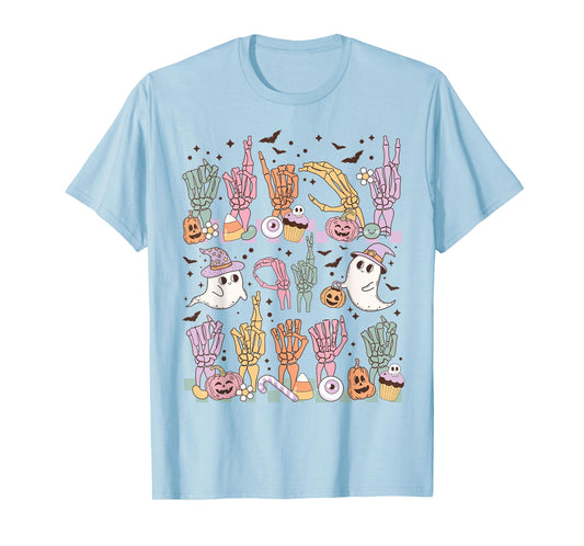Trick or Treat ASL Hands American Sign Language Halloween T-Shirt