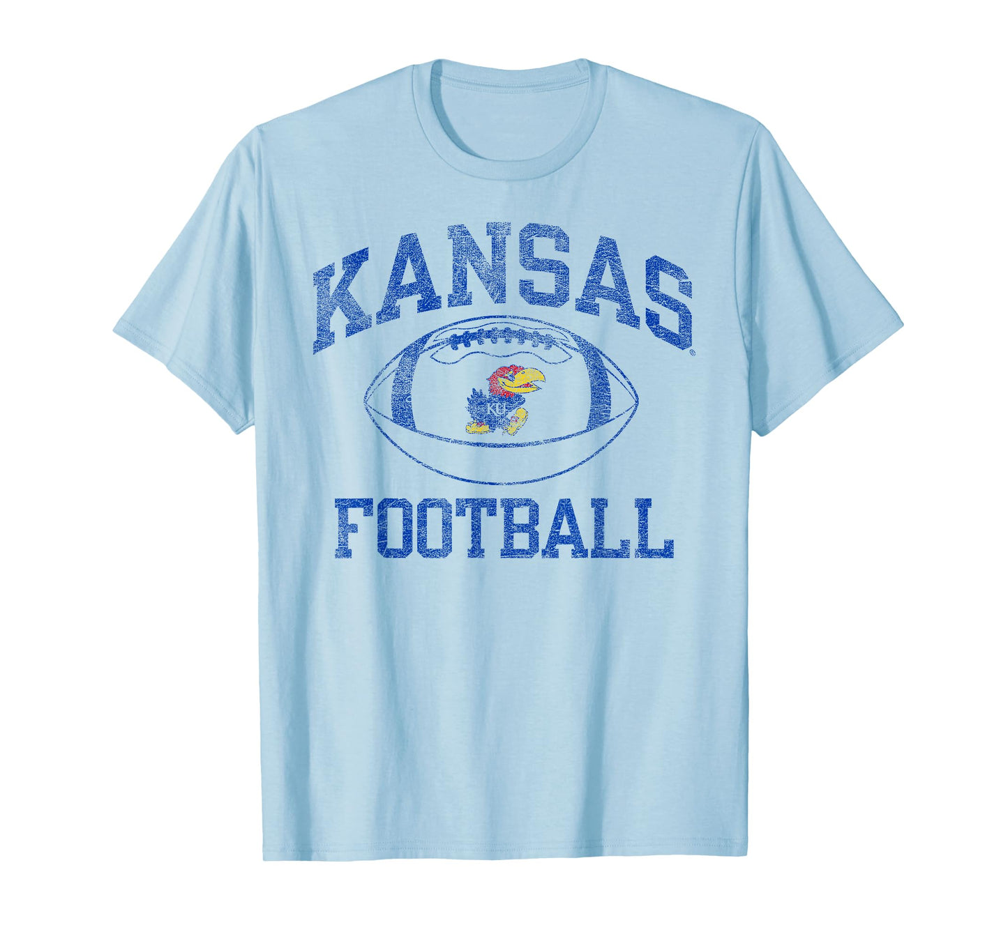 Kansas Jayhawks Football Intensity White Officially Licensed T-Shirt