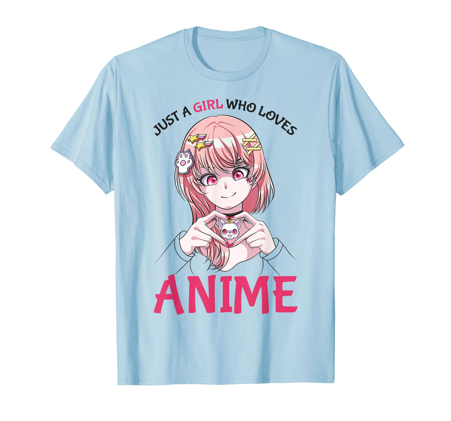 Just A Girl Who Loves Anime Merch Stuff Teenage Girls T-Shirt