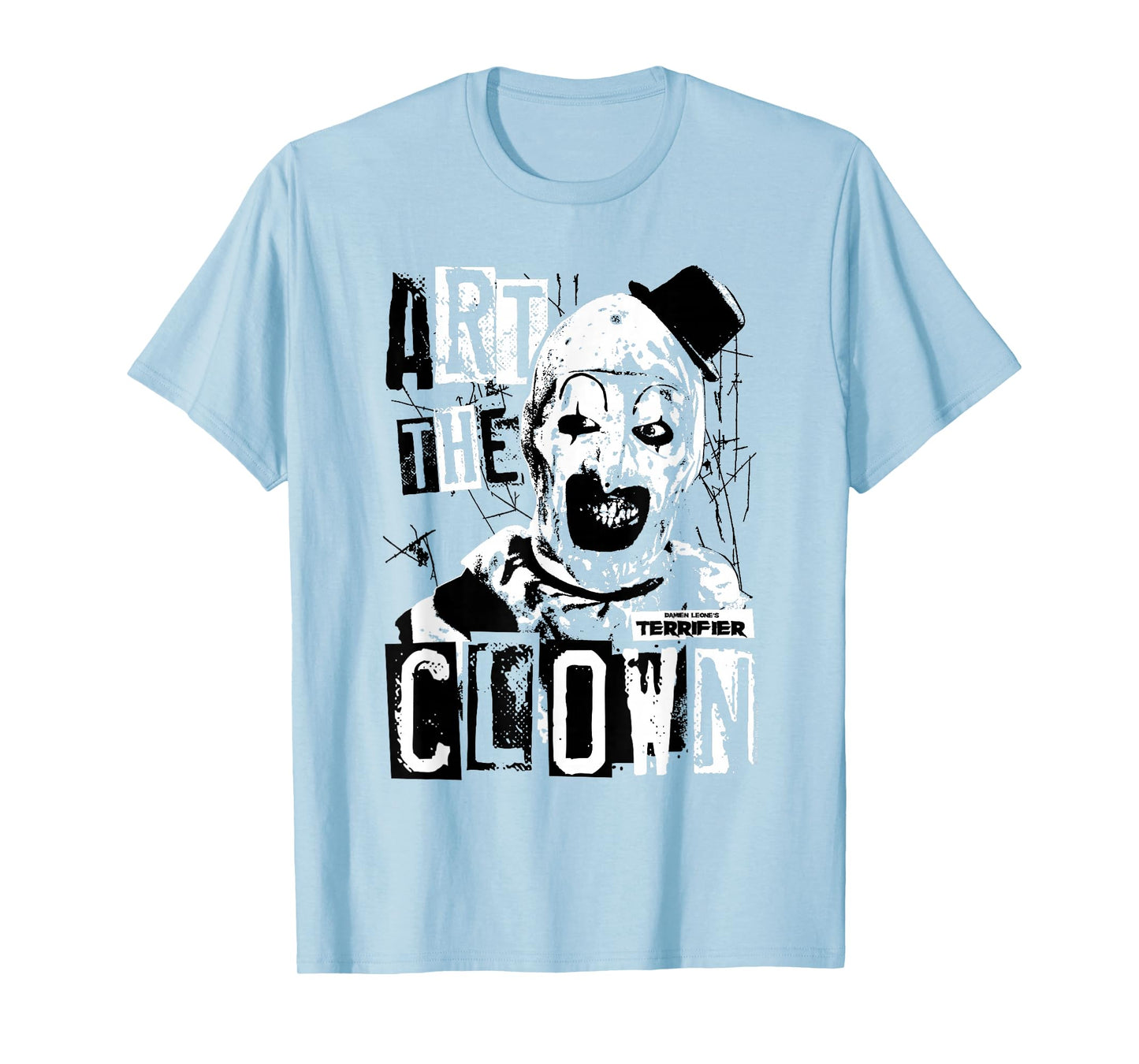 Terrifier Art The Clown Bloody Face High Contrast Horror T-Shirt