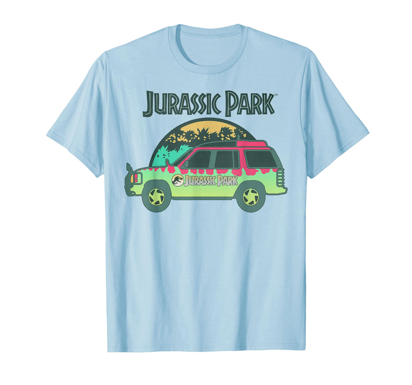 Jurassic Park Green Car Ride Logo Graphic T-Shirt T-Shirt