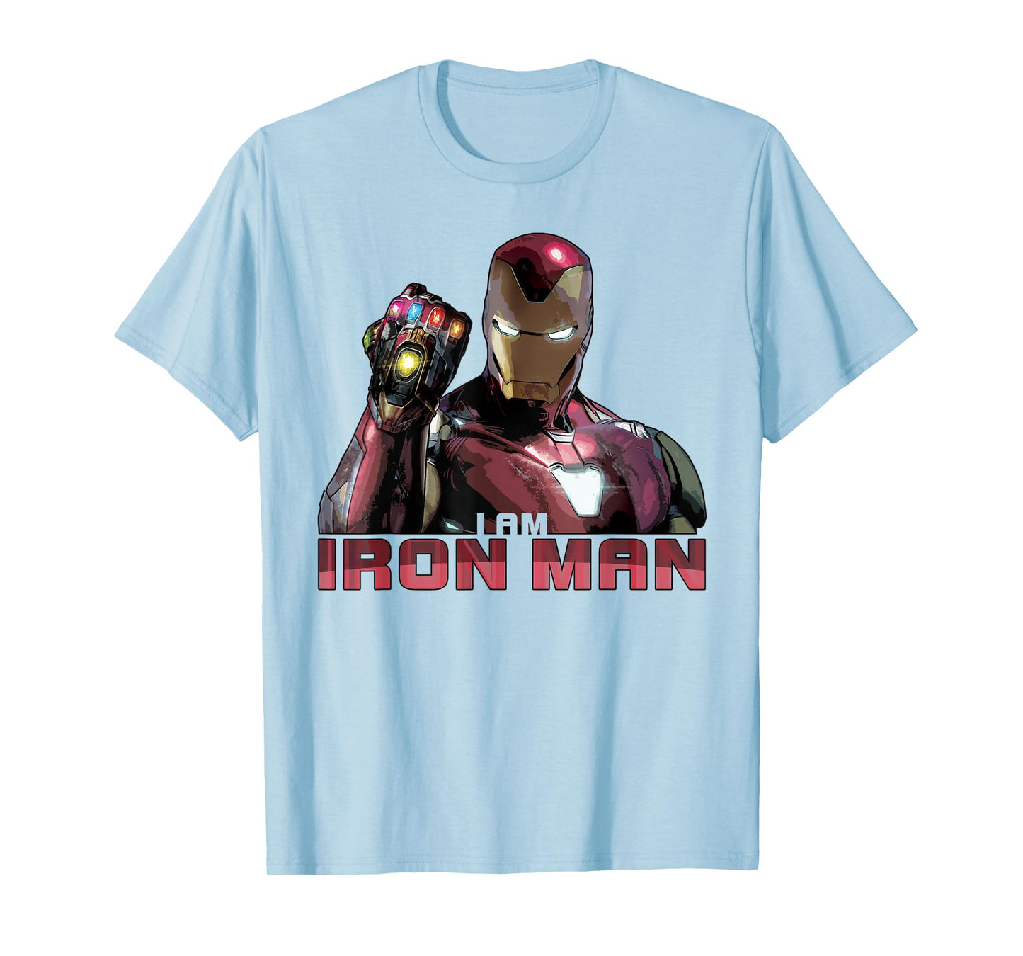 Marvel Avengers Endgame I Am Iron Man Movie Quote Portrait T-Shirt Small