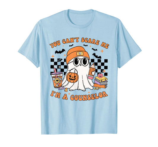 You Can't Scare Me I'm A Counselor Halloween Pumpkin Fall T-Shirt