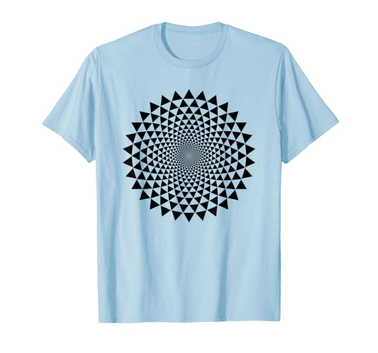 Vortex Optical Illusion Black Fun Artistic Graphics for T-Shirt