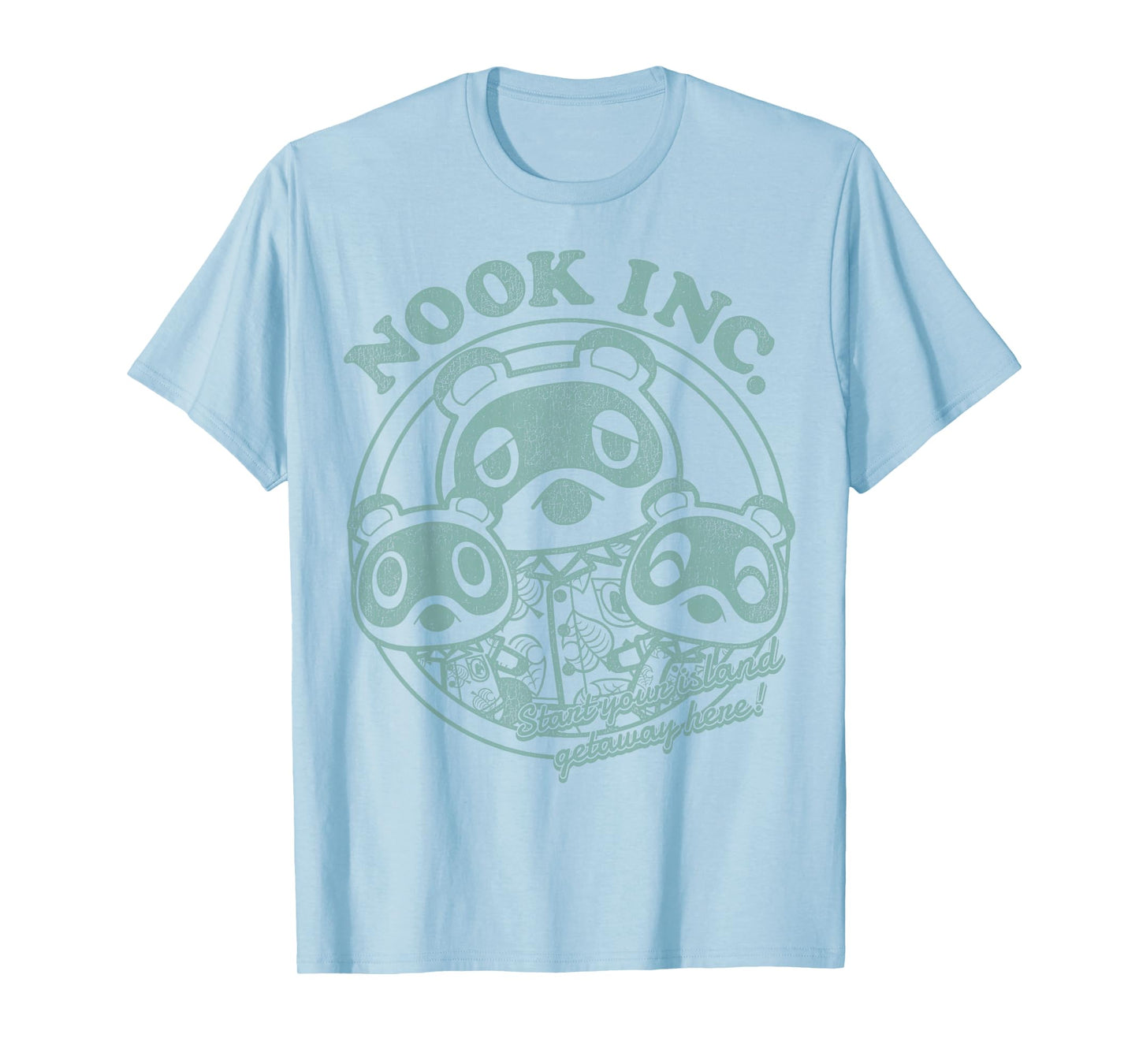 Animal Crossing: New Horizons Nook Inc. Getaway Faded Badge T-Shirt
