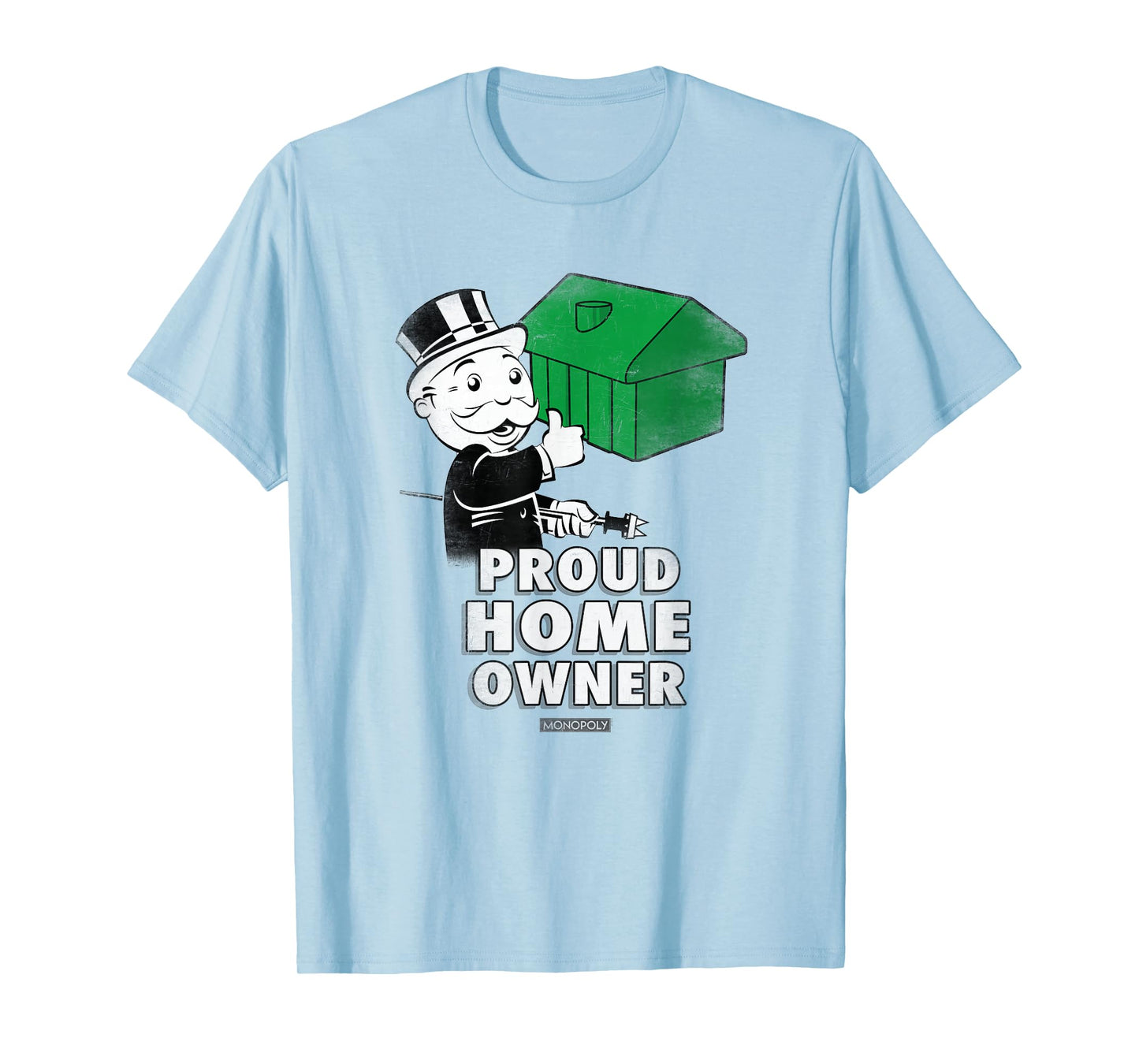 Monopoly Mr. Monopoly Proud Home Owner Vintage House Logo T-Shirt