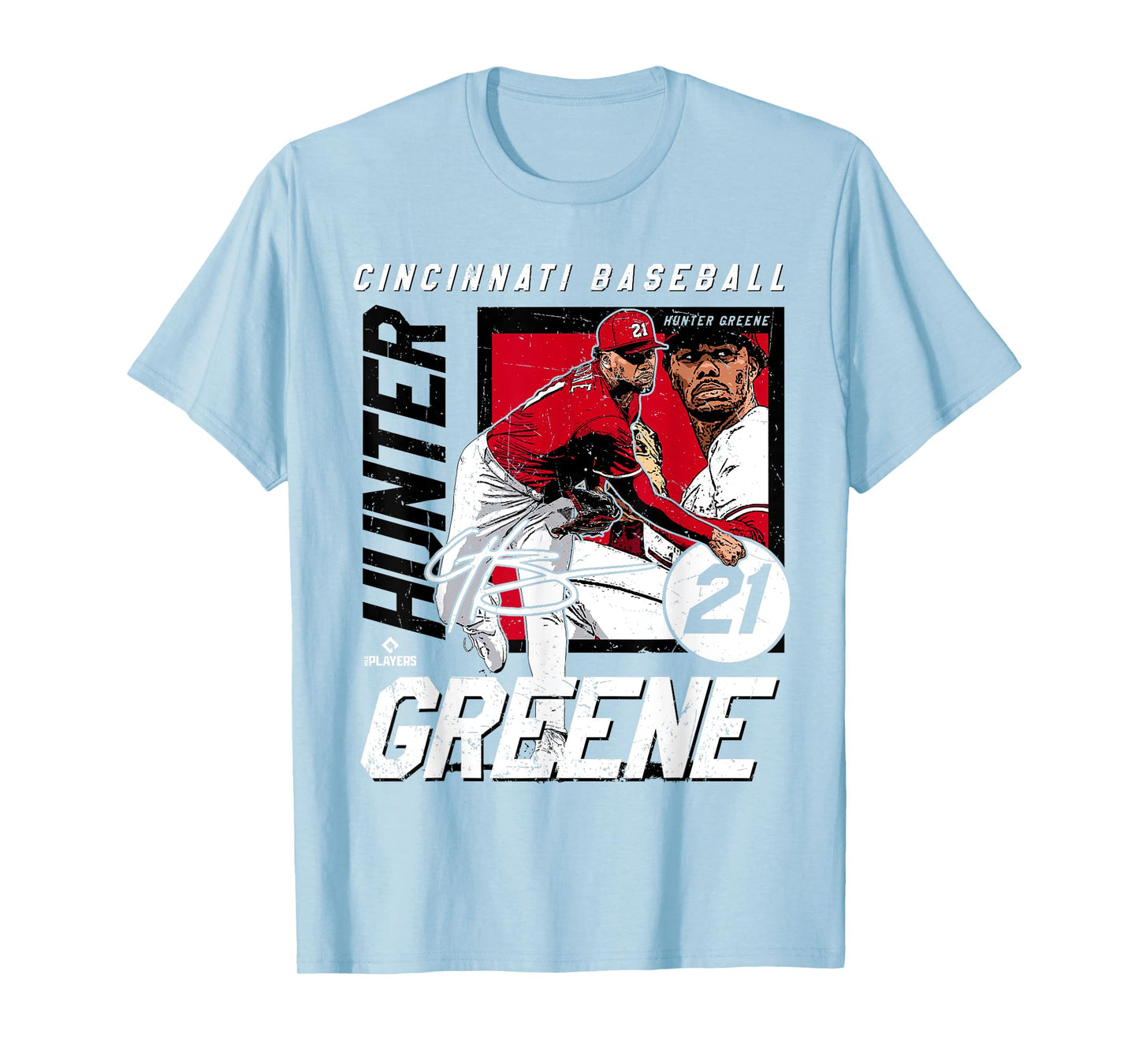 Hunter Greene | Cincinnati MLB Baseball Players | MLBHGR203M T-Shirt