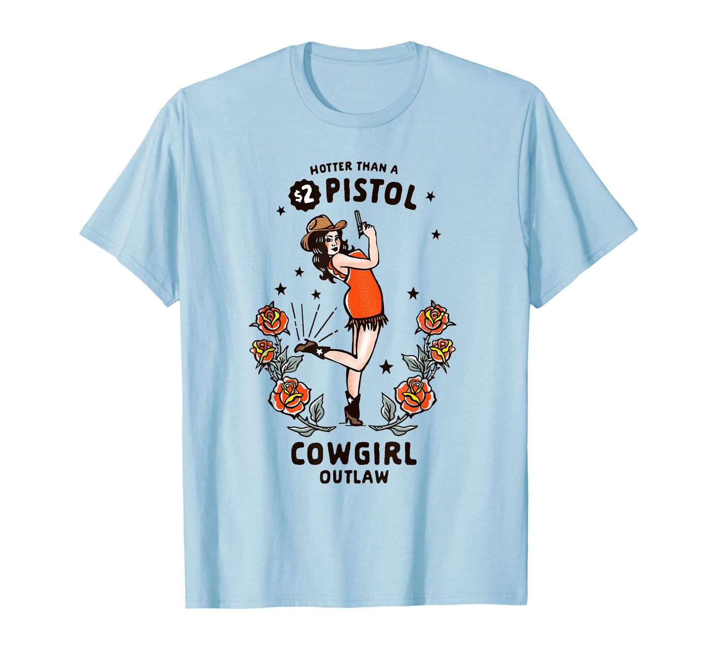 Cute Retro Western Cowgirl Outlaw Shirt: Best Gift For Women T-Shirt