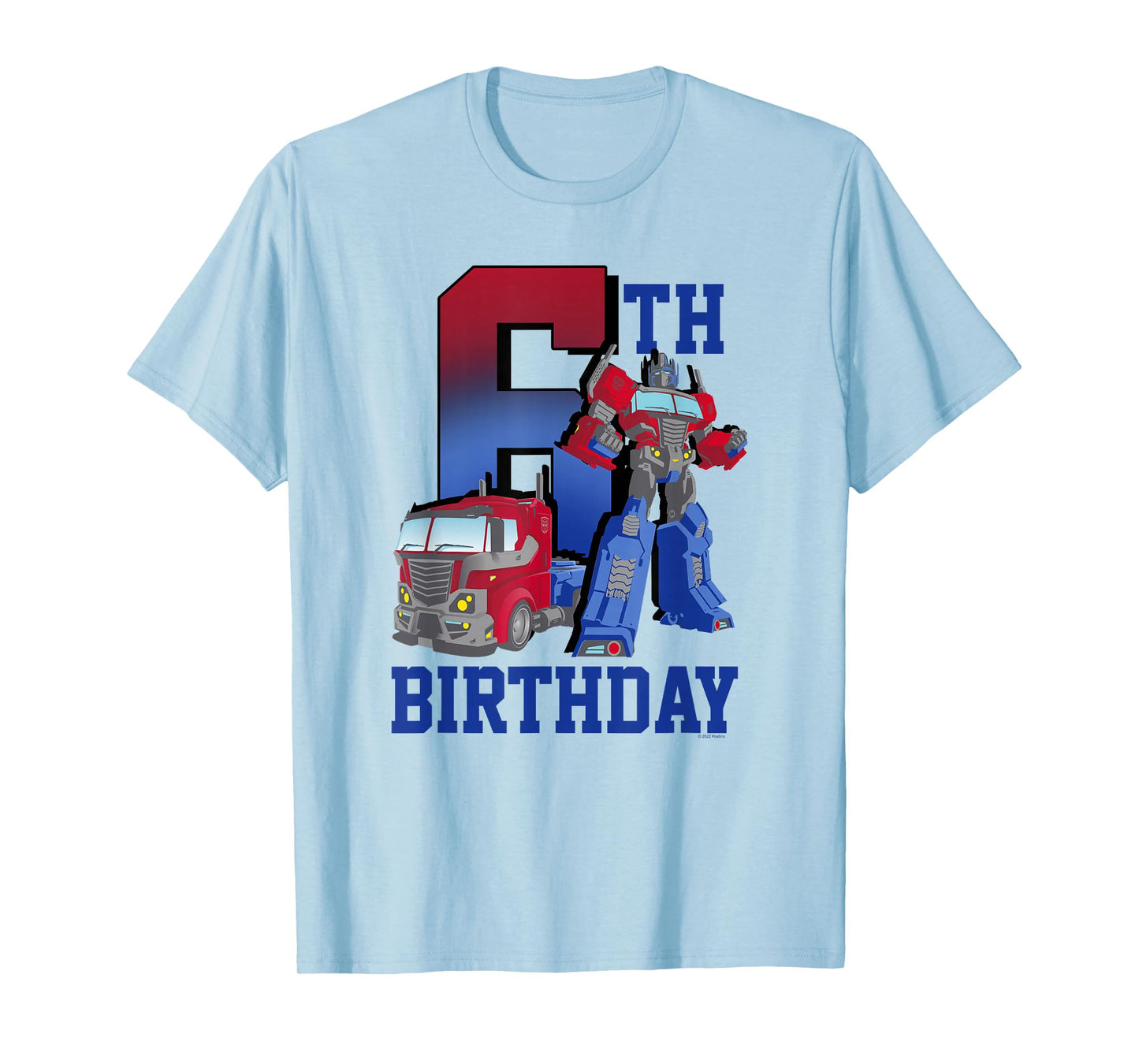 Transformers Optimus Prime 6th Birthday Gradient Fill Poster T-Shirt