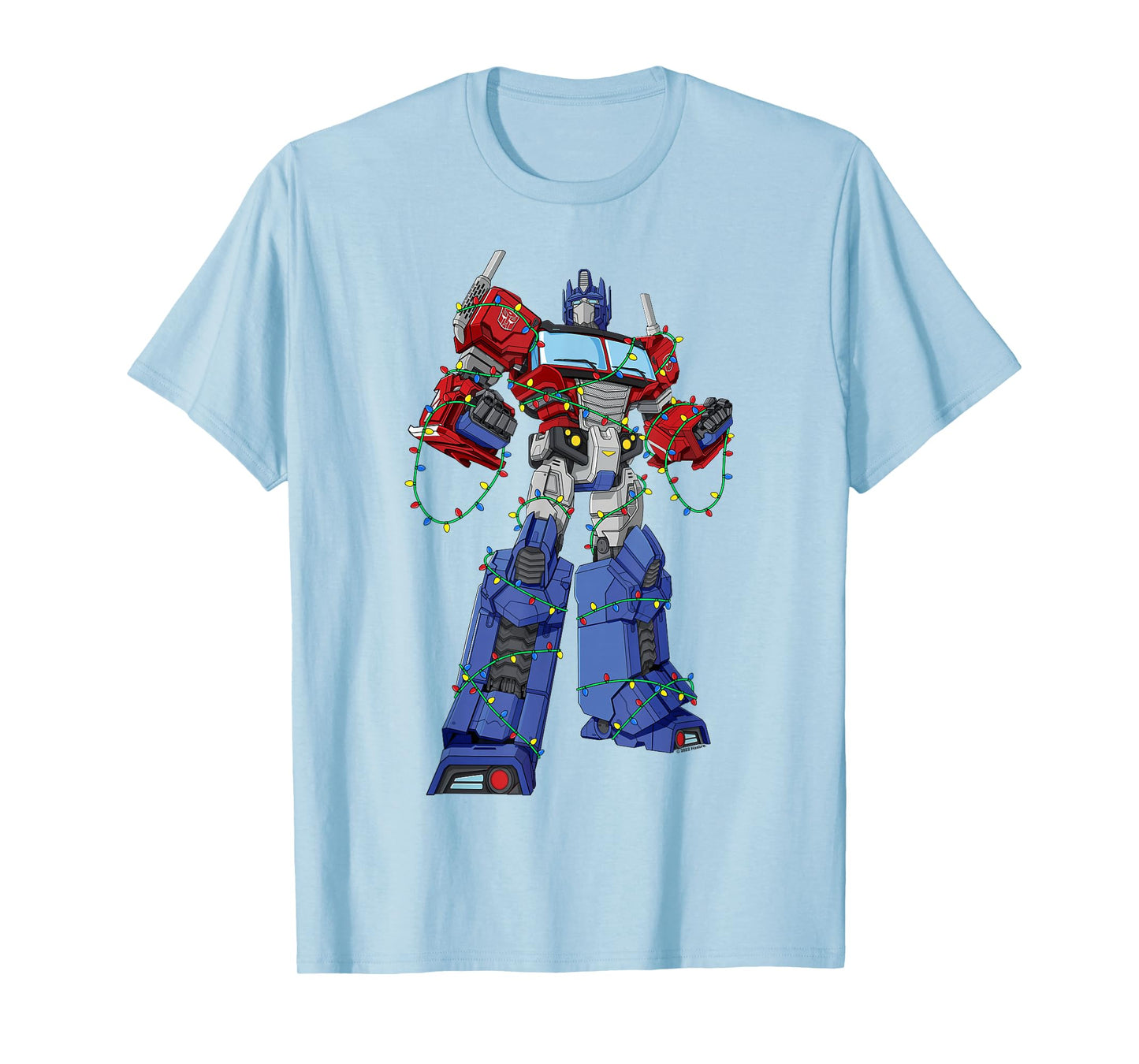 Transformers Optimus Prime Christmas Lights Wrap T-Shirt