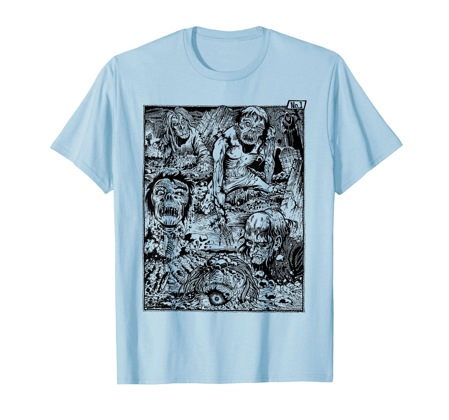 Vintage Zombie Night at the Cemetery The Living Dead T-Shirt
