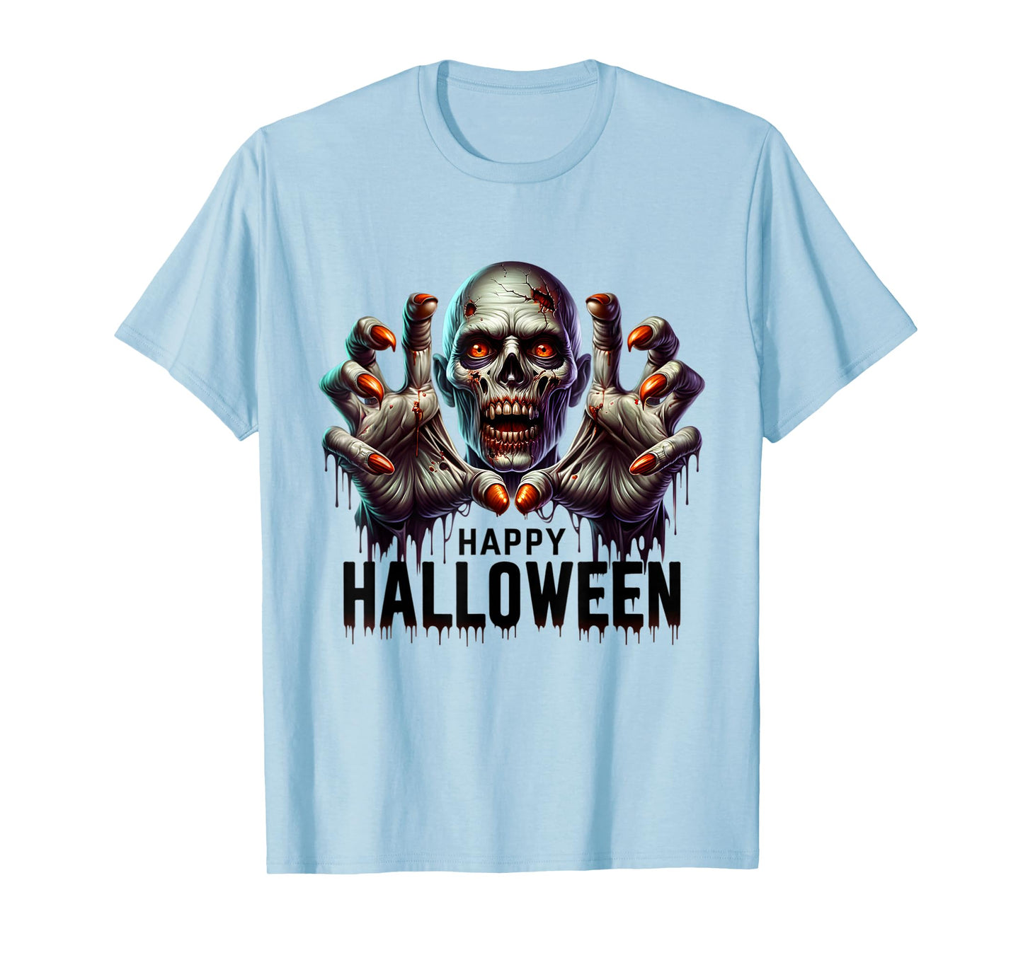 Happy Halloween Zombie Hands Funny Halloween Costume T-Shirt