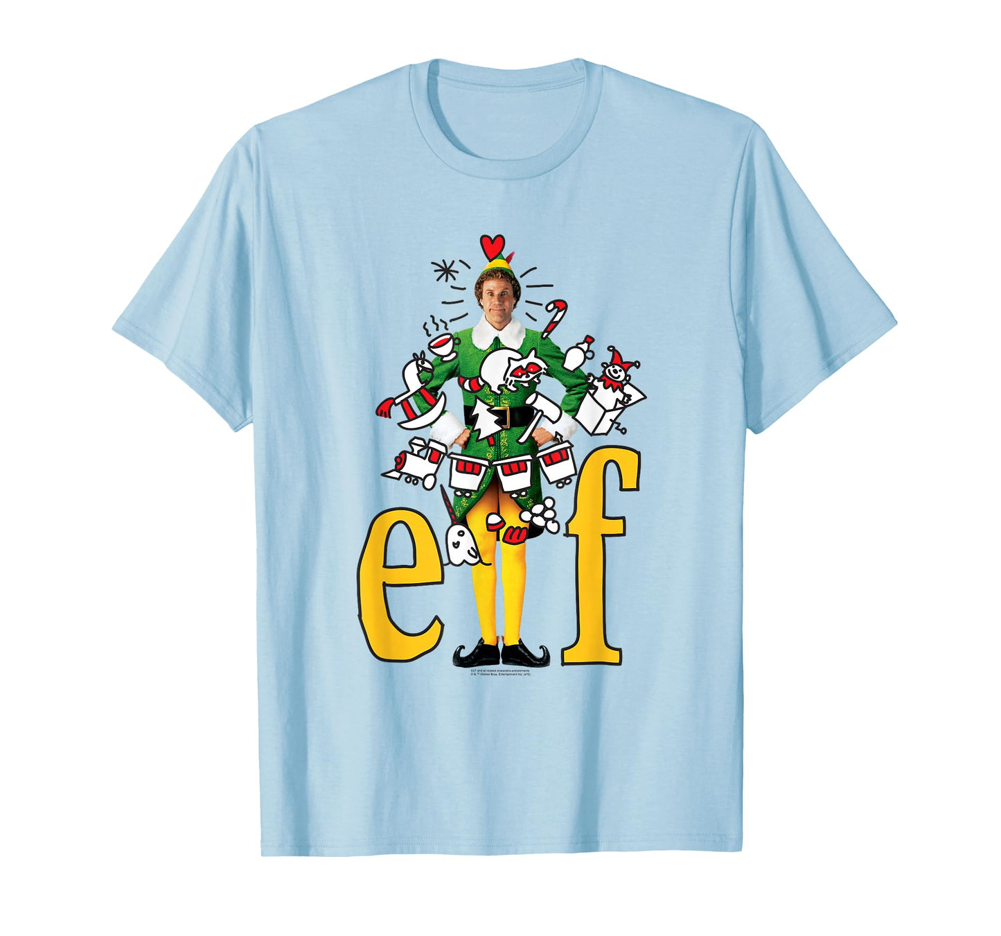 Elf Movie Buddy The Elf Doodles T-Shirt