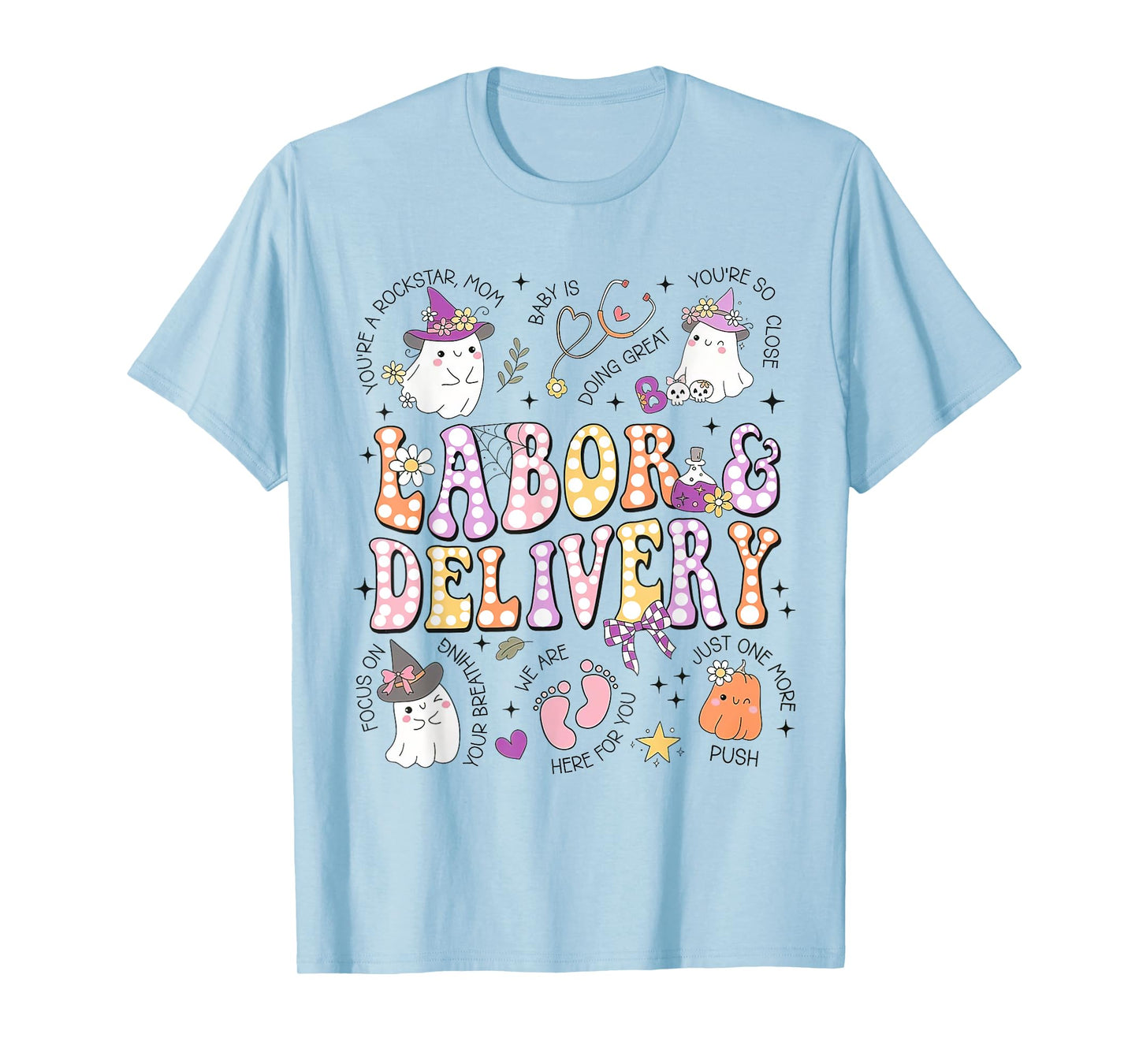 Halloween Labor And Delivery Nurse, Halloween L&D Nurse Tees T-Shirt
